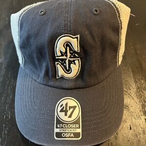 47 Seattle Mariners Closer Stretch Fit Cap - Navy and Cream